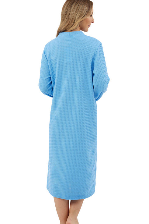 Marlon Belle Waffle Zip Housecoat MA44307